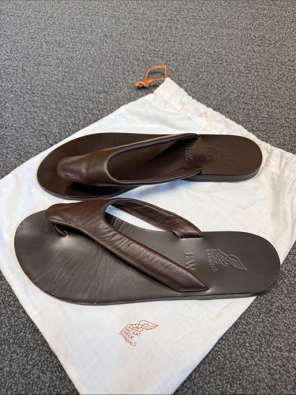 Ancient Greek Sandals x Lucy Williams Paros Thong in Brown